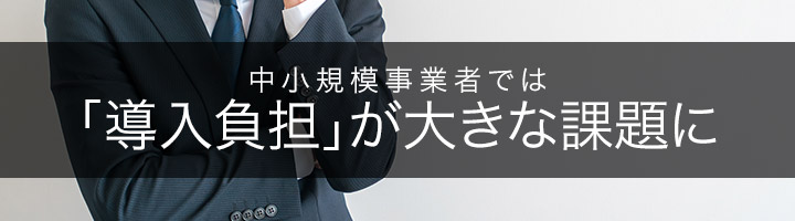 中小規模事業者では「導入負担」が大きな課題に