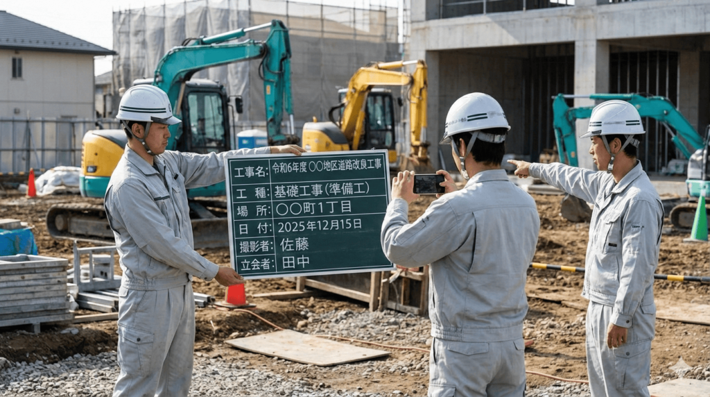 工事用黒板のイメージ画像